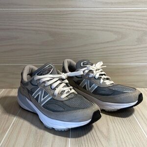 New Balance 990 V6 Women's Size 8 Gray Lace Up Running Athletic Shoes W990GL6